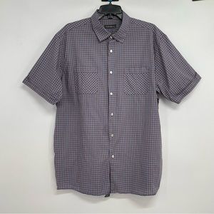 EMILE LAFAURIE Men’s Button Down Shirt Men’s XL Short Sleeves Cotton Check